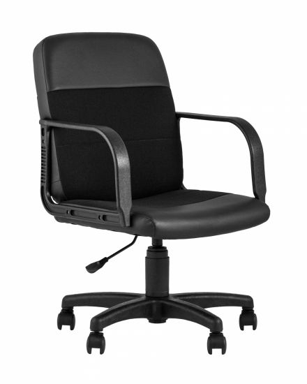 УТ000025374 | Компьютерное кресло | офисное Чарли М обивка экокожа ткань черный крестовина нейлон