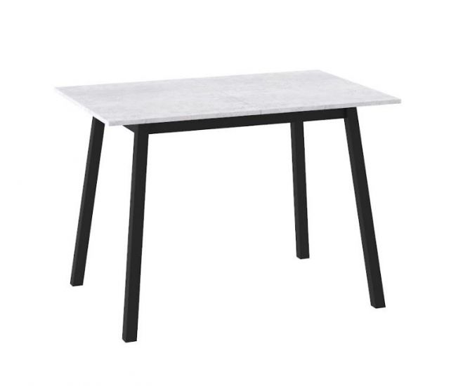 ТИРК стол раздвижной 110(140)х70, Серый сланец-Черный