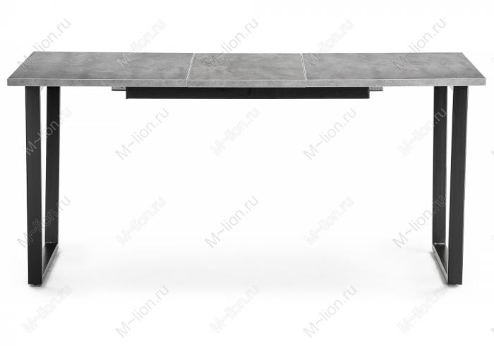 Стол деревянный Лота Лофт 120 25 мм бетон - черный матовый