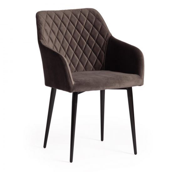 Кресло BREMO (mod. 708) - 1 шт. в упаковке ткань-металл, 58х55х83 см, высота до сиденья 48 см, темно-серый barkhat 14-черный