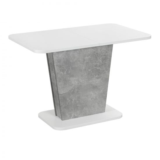 Стол обеденный OSLO ЛДСП, 110-145x68,6x75,5 см, Белый-Бетон