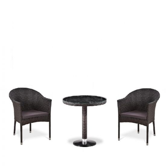 Комплект плетеной мебели T601-Y350A-W53 Brown (2+1)
