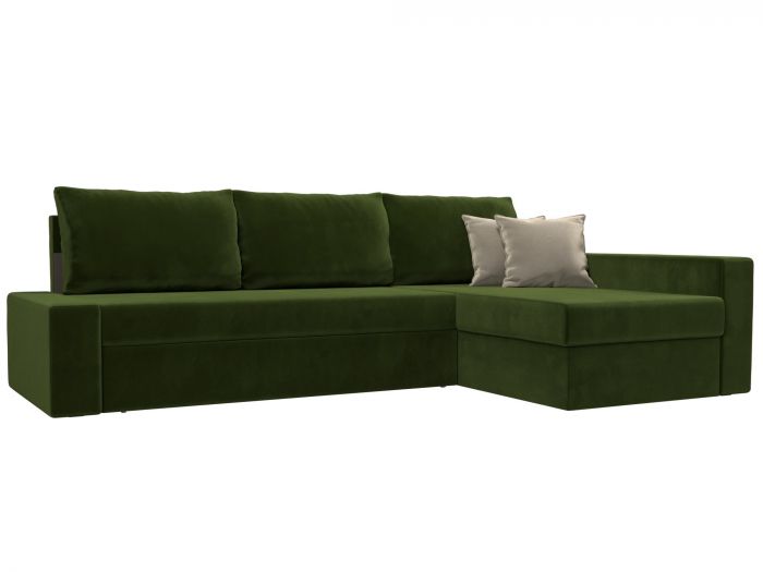 29471 Угловой диван Версаль | Микровельвет | Зеленый