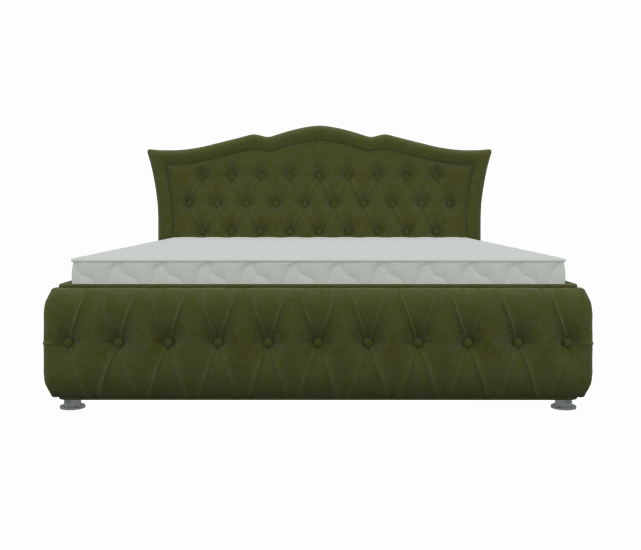 108300 Интерьерная кровать Герда 160 | Микровельвет | Зеленый