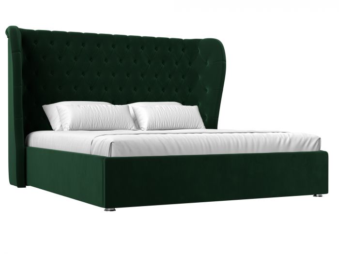 108315 Интерьерная кровать Далия 180 | Велюр | Зеленый