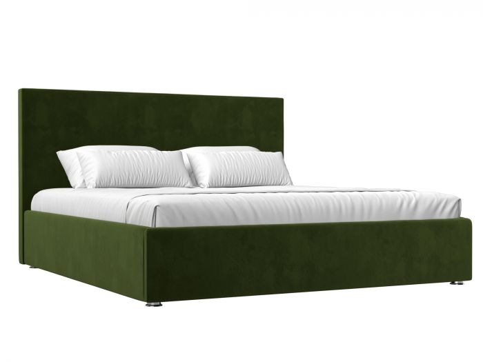 108335 Интерьерная кровать Кариба 180 | Микровельвет | Зеленый