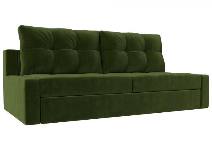 111002 Прямой диван Мартин | Микровельвет | Зеленый