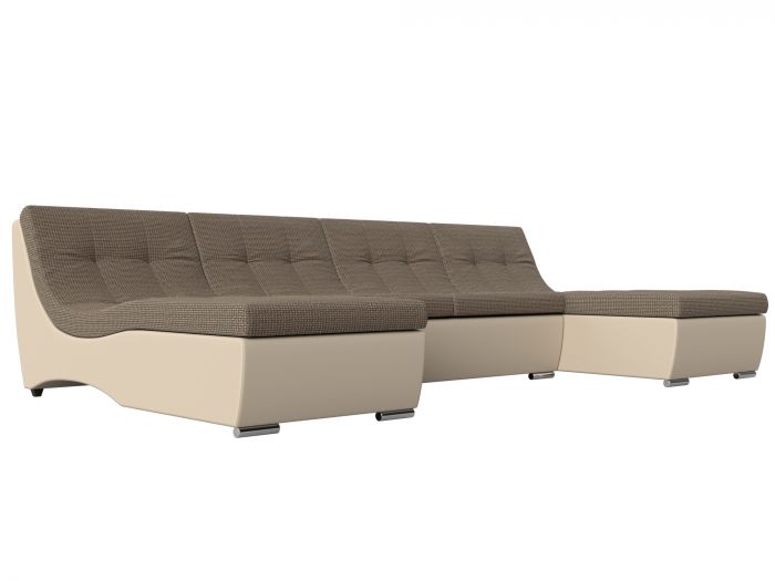 111571 П-образный модульный диван Монреаль | Корфу | экокожа | Корфу 03 | бежевый