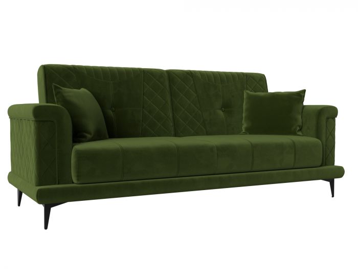 111936 Прямой диван Неаполь | Микровельвет | Зеленый