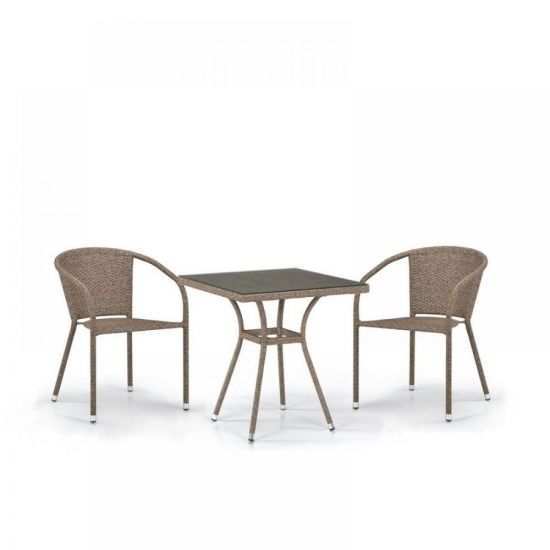 Комплект плетеной мебели T282BNT-Y137C-W56 Light brown 2Pcs