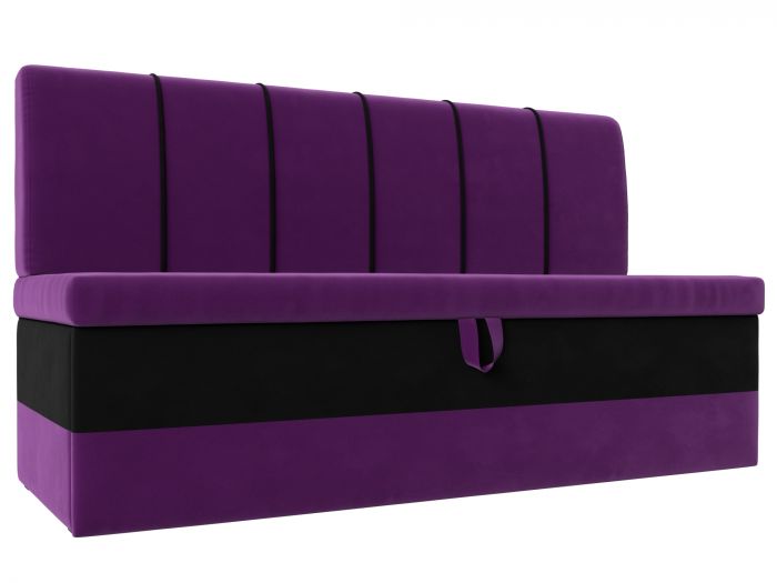 112900 Кухонный диван Энигма | Микровельвет | Фиолетовый | Черный