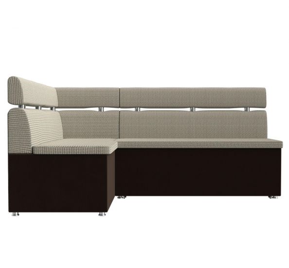 106575L Кухонный угловой диван Классик левый угол | Корфу | Микровельвет | Корфу 02 | коричневый
