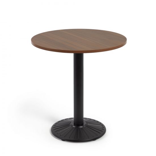 Tiaret Круглый стол из орехового дерева с черной металлической ножкой 69,5 см