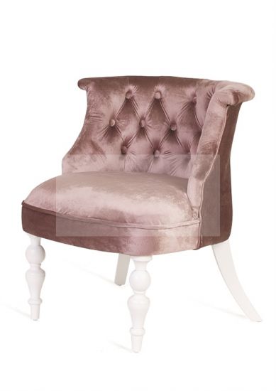 Кресло Бархат (эмаль белая - 24 - розовый), шт