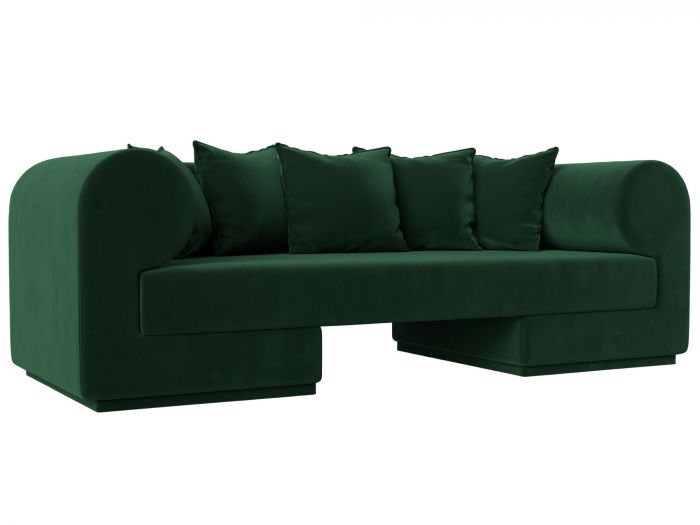 116270 Прямой диван Кипр | Велюр | Зеленый