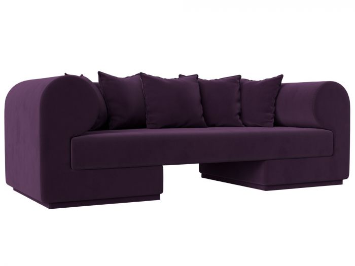 116276 Прямой диван Кипр | Велюр | Фиолетовый
