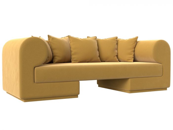 116285 Прямой диван Кипр | Микровельвет | Желтый
