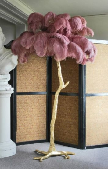 Торшер страусиные перья FEATHER LAMP | Цвет: сиреневый