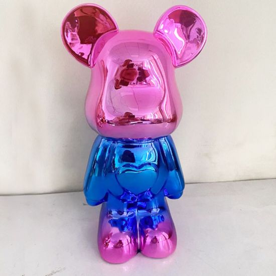 Статуэтка Lucky Bear (Bearbrick) IST-013 | 28 см | розово-голубой глянцевый