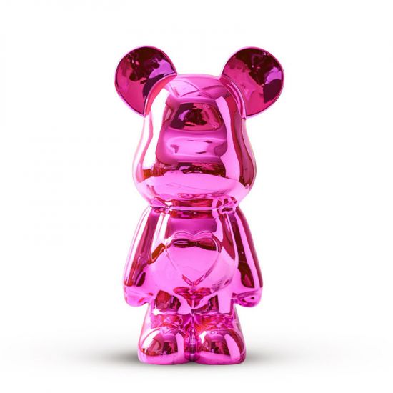 Статуэтка Lucky Bear (Bearbrick) IST-014 | 28 см | розовый глянцевый