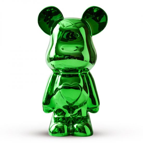 Статуэтка Lucky Bear (Bearbrick) IST-019 | 28 см | зеленый глянцевый