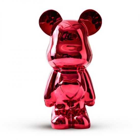 Статуэтка Lucky Bear (Bearbrick) IST-020 | 28 см | красный глянцевый
