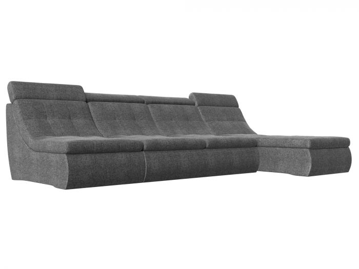 105571 Угловой модульный диван Холидей Люкс | Рогожка | Серый