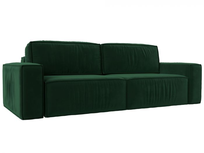 116610 Прямой диван Прага классик | Велюр | Зеленый