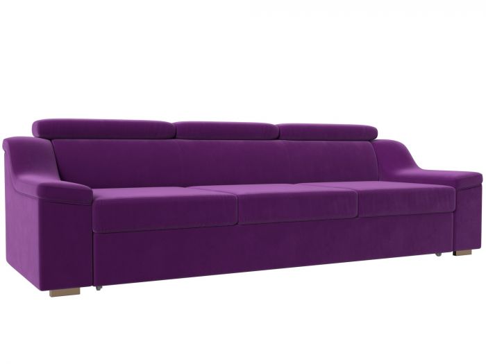 118322 Прямой диван Линдос | Микровельвет | Фиолетовый