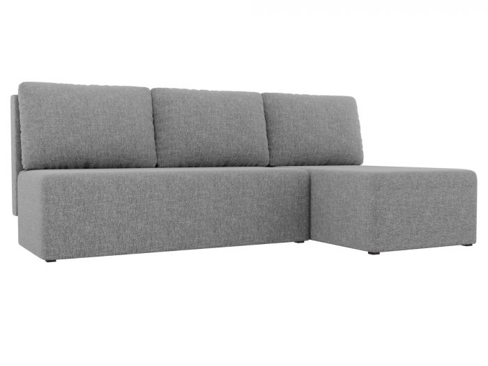 100439 Угловой диван Поло | Рогожка | Серый