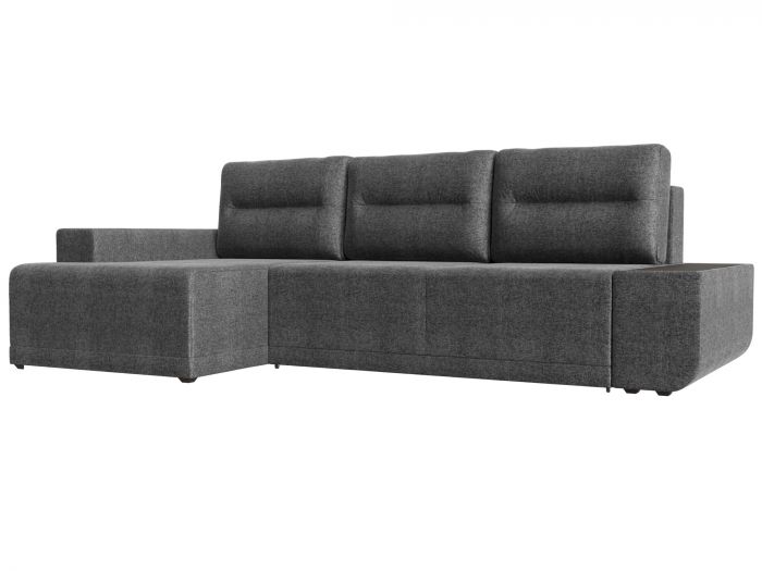 110777L Угловой диван Чикаго левый угол | Рогожка | Серый