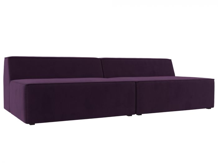 119368 Прямой модульный диван Монс | Велюр | Фиолетовый | Черный