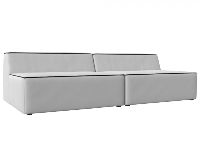 119403 Прямой модульный диван Монс | Экокожа | Белый | Черный