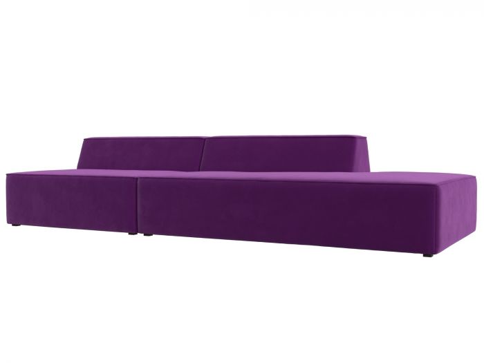119473 Прямой модульный диван Монс Модерн правый | Микровельвет | Фиолетовый