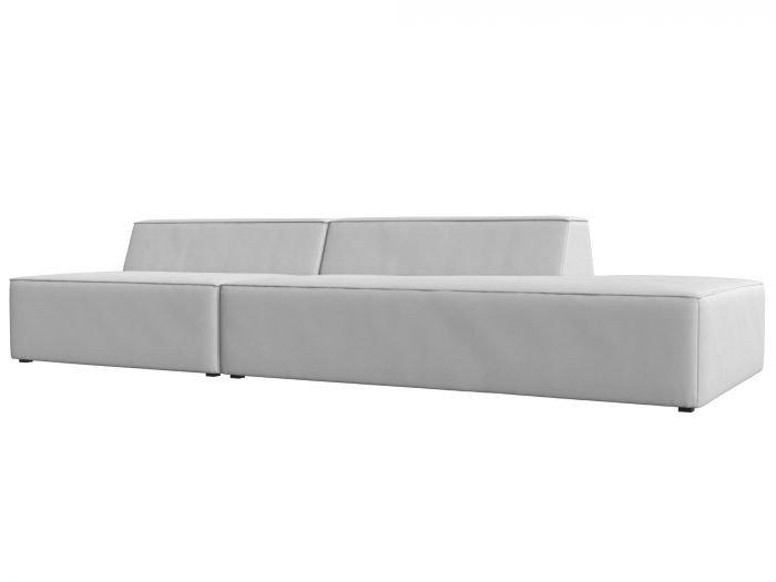 119495 Прямой модульный диван Монс Модерн правый | Экокожа | Белый