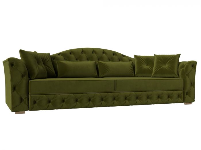 120336 Прямой диван Артис | Микровельвет | Зеленый