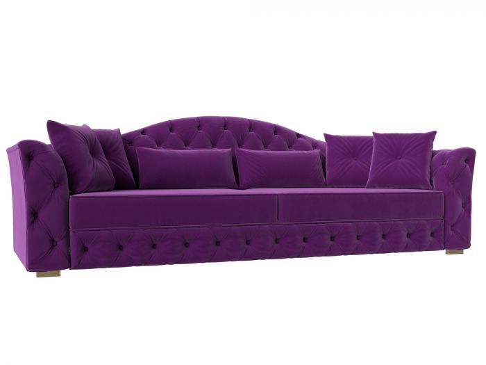 120340 Прямой диван Артис | Микровельвет | Фиолетовый