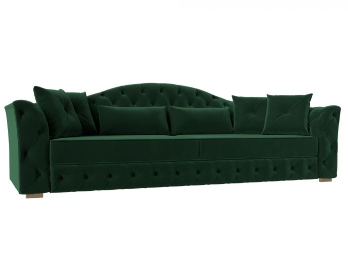 120328 Прямой диван Артис | Велюр | Зеленый