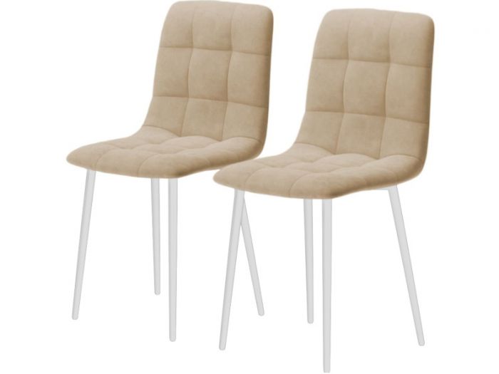 Комплект стульев «Чили» 2шт, бренди 04, каркас белый
