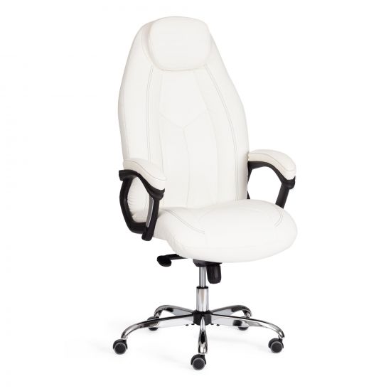 Кресло BOSS Lux кож-зам, белый, 36-01