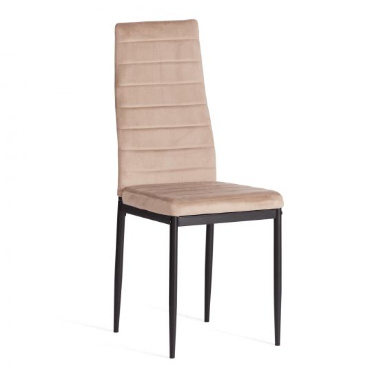 Стул Easy Chair (mod. 24-1) металл, вельвет, 49 х 41 х 98 см, Beige (бежевый) HLR8 - черный