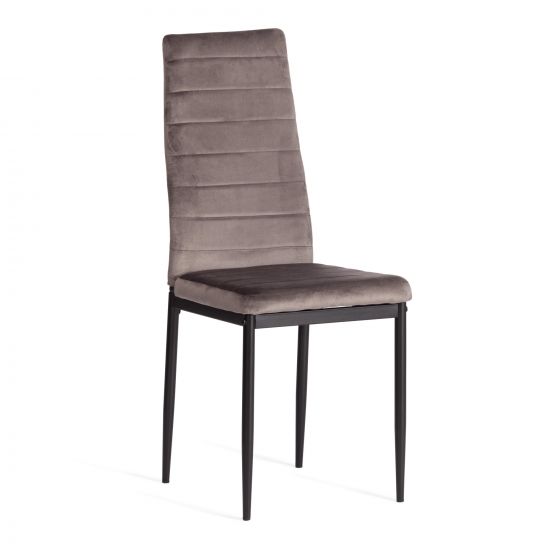 Стул Easy Chair (mod. 24-1) металл, вельвет, 49 х 41 х 98 см, Dark grey (темно-серый) HLR24 - черный