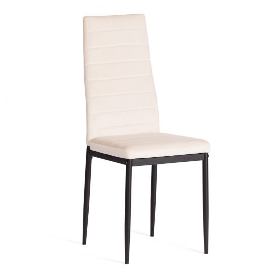Стул Easy Chair (mod. 24-1) металл, вельвет, 49 х 41 х 98 см, light beige (светло-бежевый) HLR2 - черный
