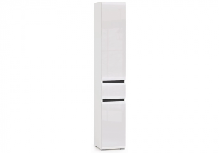 Шкафы Сейдиль с ящиком белый премиум - черный - белый глянец