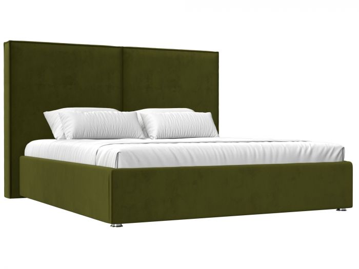 120561 Интерьерная кровать Аура 200 | Микровельвет | Зеленый