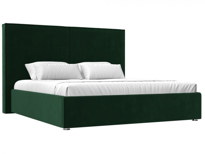 120527 Интерьерная кровать Аура 180 | Велюр | Зеленый