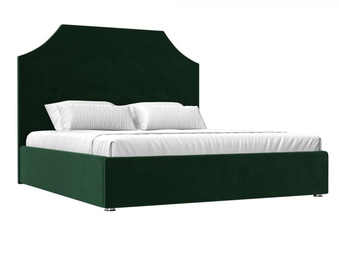 120672 Интерьерная кровать Кантри 180 | Велюр | Зеленый
