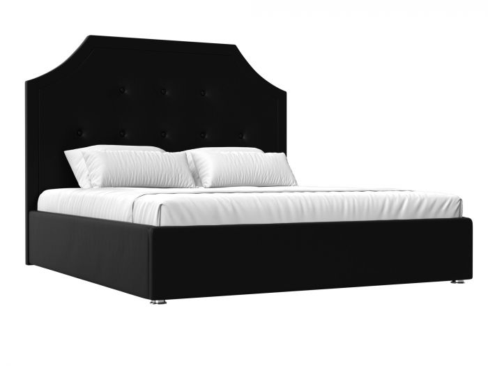 120684 Интерьерная кровать Кантри 180 | Экокожа | Черный