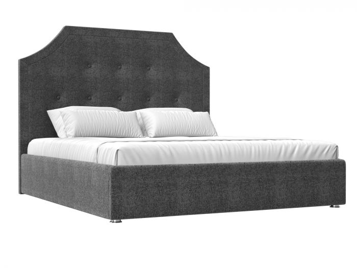 120695 Интерьерная кровать Кантри 180 | Рогожка | Серый