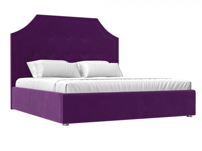 120705 Интерьерная кровать Кантри 200 | Микровельвет | Фиолетовый